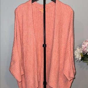 Barefoot Dreams Coral Open-Front Cardigan
